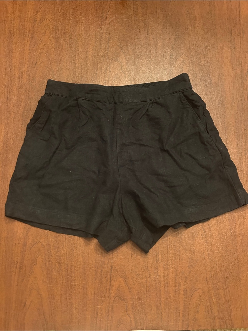 Abercrombie & Fitch Black Linen Women's Everyday Shorts